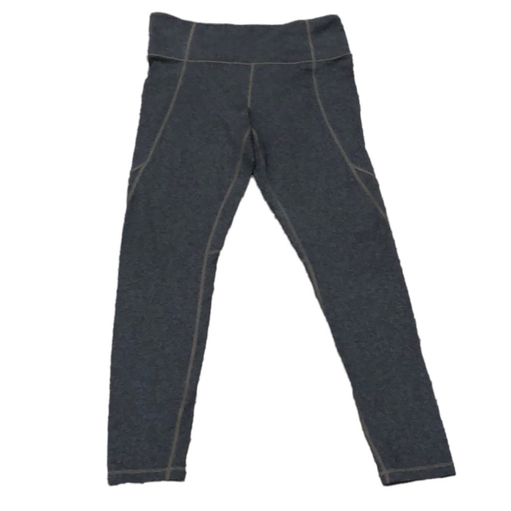 Athleta Leggings Size Medium Dark Gray High Rise Cropped Ankle Length Pockets